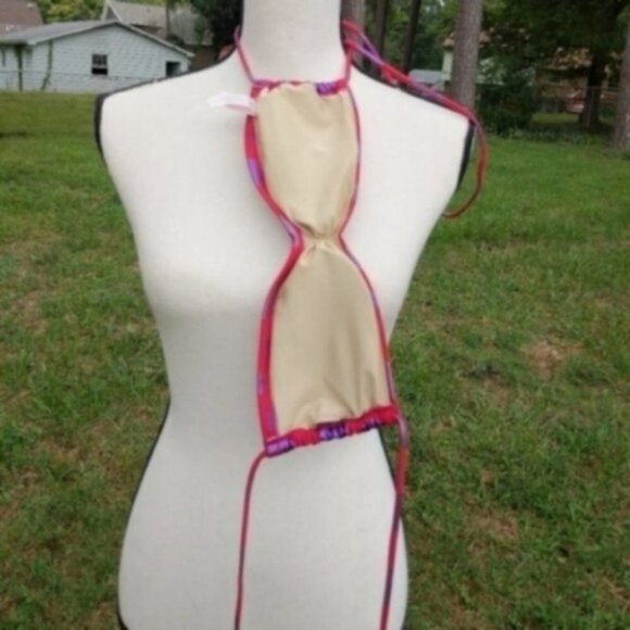 Victoria's Secret Red Purple Polka Dot Bikini XS - Picture 5 of 6